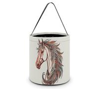 GFLFMXZW Halloween Trick Or Treat Bags Cupid Arrow Love Horse Halloween Bags with Handles Portable Collapsible Halloween Candy Basket Reusable Halloween Tote Bag for Gifts Wrapping, Style,