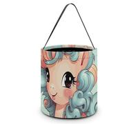 GFLFMXZW Halloween Trick Or Treat Bags Cute Animal Rainbow Horse Halloween Bags with Handles Portable Collapsible Halloween Candy Basket Reusable Halloween Tote Bag for Gifts Wrapping, Style,