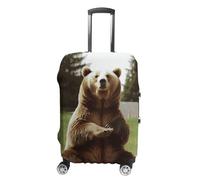 GFLFMXZW Hi Bear Sit on The Lawn Luggage Cover for Suitcase Tsa Approved Stylish Suitcase Covers Washable Stretch Suitcase Protector Anti-Scratch Travel Baggage Covers for 19-32 Inch Luggage, style,