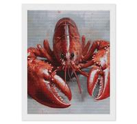 GFLFMXZW Lobster Diamond Painting Kits for Adults Full Drill Diamond Dots Paintings Round 5D Paint with Diamonds Pictures Art Painting Kits DIY Crafts for Home Wall Art Decor 16"x20"