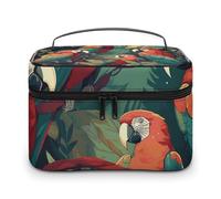 GFLFMXZW Makeup Bag Travel Cosmetic Bag for Women A Group of Parrots Makeup Pouch for Purse Large Makeup Organizer Case Receiving Bag, A Group of Parrots, 25x18x15cm, Cosmetic Bag