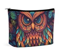 GFLFMXZW Makeup Bag Travel Cosmetic Bag for Women Color Owl Pattern Makeup Pouch for Purse Large Makeup Organizer Case, Color owl pattern, One Size, Cosmetic Bag