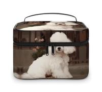 GFLFMXZW Makeup Bag Travel Cosmetic Bag for Women French Poodle Makeup Pouch for Purse Large Makeup Organizer Case Receiving Bag, French poodle, 25x18x15cm, Cosmetic Bag