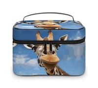 GFLFMXZW Makeup Bag Travel Cosmetic Bag for Women Funny Giraffe Makeup Pouch for Purse Large Makeup Organizer Case Receiving Bag, Funny Giraffe, 25x18x15cm, Cosmetic Bag