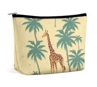 GFLFMXZW Makeup Bag Travel Cosmetic Bag for Women Giraffe Palm Tree Makeup Pouch for Purse Large Makeup Organizer Case, Giraffe palm tree, One Size, Cosmetic Bag
