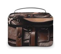 GFLFMXZW Makeup Bag Travel Cosmetic Bag for Women Horse Saddle with A Cowboy Hat Makeup Pouch for Purse Large Makeup Organizer Case Receiving Bag, Horse Saddle with a Cowboy Hat, 25x18x15cm, Cosmetic