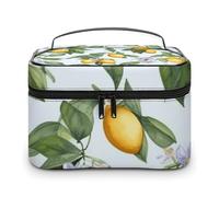 GFLFMXZW Makeup Bag Travel Cosmetic Bag for Women Lemon Pattern Makeup Pouch for Purse Large Makeup Organizer Case Receiving Bag, Lemon pattern, 25x18x15cm, Cosmetic Bag