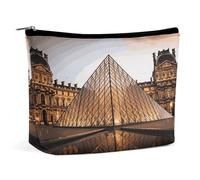 GFLFMXZW Makeup Bag Travel Cosmetic Bag for Women Louvre Museum in Paris Makeup Pouch for Purse Large Makeup Organizer Case, Louvre Museum in Paris, One Size, Cosmetic Bag