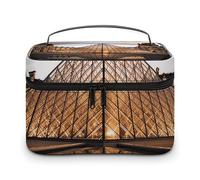 GFLFMXZW Makeup Bag Travel Cosmetic Bag for Women Louvre Museum in Paris Makeup Pouch for Purse Large Makeup Organizer Case Receiving Bag, Louvre Museum in Paris, 25x18x15cm, Cosmetic Bag