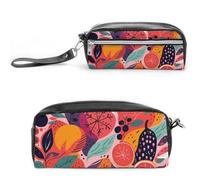 GFLFMXZW Makeup Bag Travel Cosmetic Bag for Women Peach Fruits Scattered Makeup Pouch for Purse Large Makeup Organizer Case, Peach Fruits Scattered, 20*10*5.5cm, Cosmetic Bag