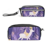 GFLFMXZW Makeup Bag Travel Cosmetic Bag for Women Riding on A Deer Makeup Pouch for Purse Large Makeup Organizer Case, Riding on a Deer, 20*10*5.5cm, Cosmetic Bag