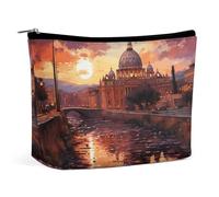 GFLFMXZW Makeup Bag Travel Cosmetic Bag for Women Rome Sunset Makeup Pouch for Purse Large Makeup Organizer Case, Rome Sunset, One Size, Cosmetic Bag