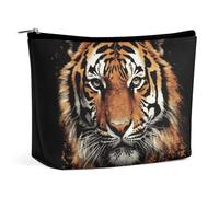 GFLFMXZW Makeup Bag Travel Cosmetic Bag for Women Tiger Head Artwork Makeup Pouch for Purse Large Makeup Organizer Case, Tiger head artwork, One Size, Cosmetic Bag