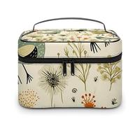 GFLFMXZW Makeup Bag Travel Cosmetic Bag for Women Yellow Leaves Chicken Makeup Pouch for Purse Large Makeup Organizer Case Receiving Bag, Yellow Leaves Chicken, 25x18x15cm, Cosmetic Bag
