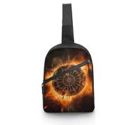 GFLFMXZW Sling Backpack for Women Men Crossbody Chest Bag Fanny Pack Dart Board Sling Bag for Hiking Travel, Dart Board, One Size, Sling Backpacks