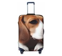 GFLFMXZW Travel Luggage Cover Cute Beagle Suitcase Covers for Luggage Fashion Suitcase Protector Fits 18-32" Luggage, Black, L