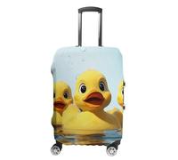 GFLFMXZW Travel Luggage Cover Elastic Suitcase Cover Cute Yellow Rubber Ducky Luggage Covers Luggages Protector Covers for Travel Anti-Scratch Luggages Decorative Cover for Adult, Cute Yellow Rubber