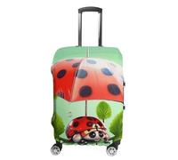 GFLFMXZW Travel Luggage Cover Elastic Suitcase Cover Funny Ladybug Holding Umbrellas Luggage Covers Luggages Protector Covers for Travel Anti-Scratch Luggages Decorative Cover for Adult, Funny Ladybug