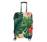 GFLFMXZW Travel Luggage Cover Elastic Suitcase Cover Hojas Tropicales Y Flores Luggage Covers Luggages Protector Covers for Travel Anti-Scratch Luggages Decorative Cover for Adult, hojas tropicales y