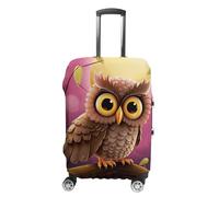 GFLFMXZW Travel Luggage Cover Elastic Suitcase Cover Owl Luggage Covers Luggages Protector Covers for Travel Anti-Scratch Luggages Decorative Cover for Adult, Owl, XL