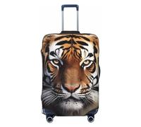GFLFMXZW Travel Luggage Cover Tiger Suitcase Covers for Luggage Fashion Suitcase Protector Fits 18-32" Luggage, Black, L