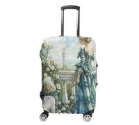 GFLFMXZW Wearing A Green Dress Luggage Cover for Suitcase Tsa Approved Stylish Suitcase Covers Washable Stretch Suitcase Protector Anti-Scratch Travel Baggage Covers for 19-32 Inch Luggage, style,