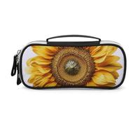 GFLFMXZW Wide Opening Pencil Case Large Capacity Pencil Pouch A Flower Pencil Bag Portable Aesthetic Pen Bag Zipper Cosmetic Bag with Handle for Office Organizer