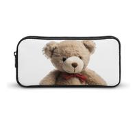 GFLFMXZW Wide Opening Pencil Case Large Capacity Pencil Pouch A Stuffed Bear Pencil Bag Aesthetic Pen Bag Zipper Cosmetic Bag Portable Coin Pouch for Office Organizer