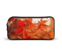GFLFMXZW Wide Opening Pencil Case Large Capacity Pencil Pouch Maple Leaves in The Sun Pencil Bag Aesthetic Pen Bag Zipper Cosmetic Bag Portable Coin Pouch for Office Organizer