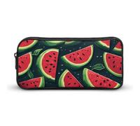 GFLFMXZW Wide Opening Pencil Case Large Capacity Pencil Pouch Red Watermelon Pencil Bag Aesthetic Pen Bag Zipper Cosmetic Bag Portable Coin Pouch for Office Organizer