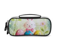 GFLFMXZW Wide Opening Pencil Case Large Capacity Pencil Pouch Spring Happy Easter Holiday Pencil Bag Portable Aesthetic Pen Bag Zipper Cosmetic Bag with Handle for Office Organizer