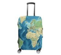 GFLFMXZW World Map Luggage Cover for Suitcase Tsa Approved Stylish Suitcase Covers Washable Stretch Suitcase Protector Anti-Scratch Travel Baggage Covers for 19-32 Inch Luggage, style, Small, Luggage