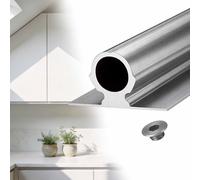 GFLPSQIA Anti-Sag For Solid Wood Closets, No-Groove Surface Mount Bar For Cabinet/Cupboard/Closet, Heavy Duty Aluminum No Groove Door Straightener(L 1.5 m)