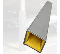 GFLPSQIA Grey Square Waterproof Basketball Pole Pad, Thick Impact-resistant Post Pad, Exterior Wrap-Around Foam Padding Square For Summer Camps/Tournament Venues(A- gray,L W 10 x 10 cm/H 180 cm)