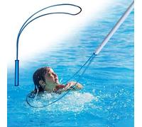 GFLPSQIA Pool Safety Hook with Pole, Telescopic Rescue Pole with Body Hook 12FT for Pool/Extendable Safety Pool Lifeguard Rods for Emergency Rescue, Life Preserving Equipment(1 pack)