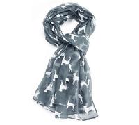 GFM® Animal Print Scarf : Labrador Dogs - Grey (LBDG-01-BH)