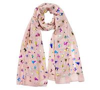 GFM® Christmas Theme - Metallic Foil Print Scarf (XMAS-01-PGLB)