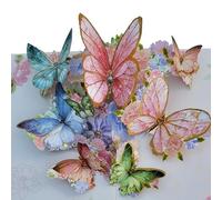 GFM® Daisies and Butterflies Flower Floral Unique 3D Pop Up Greeting Cards, Anniversary Cards, Valentine's Cards, Thank You Cards For Women & Men (Card-3D-7BFs)