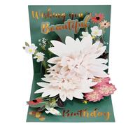 GFM® - HAVE A BEAUTIFUL BIRTHDAY - Unique 3D Pop Up Happy Birthday premium Greeting Card for women, wife, girlfriend, daughter, for her, nan, grandmother, girl - (CARD-1002-Birthday)