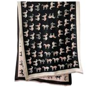 GFM® Horses Print Cashmere Feeling Pashmina Shawl for Autumn Winter (HSSHL-BB) (Black)(HSSHL-386-KL)