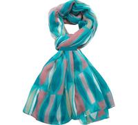 GFM Leaves Floral Abstract Print Summer Scarf - -Turquoise - (FLD)(FP)(SHP-9126-TX)