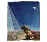 GFM® Painting Art Based Cotton Bend Scarf (EXC) (The Sleeping Gypsy-Impressionism - Henri Rosseau) (SCF-VCP-3769-A)