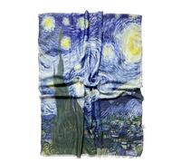 GFM® Painting Art Based Cotton Blend Scarf (Starry Night - Van Gogh) (SCF-VCP-3458-A)
