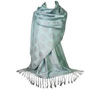 GFM® Pashmina Style Scarf -Mint Blue - (FLD)(Pash-9325-MNTNL)