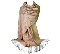 GFM Pashmina Style Scarf Shawl - Light Brown - (FLD)(9325-HLKEK)
