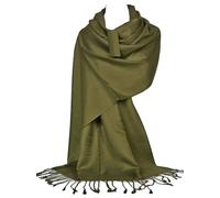 GFM® Pashmina Style Wrap Scarf - All Seasons - Twill Weave Soft - (NB9-Dark Olive Green)(Pash-NB9-JTN)