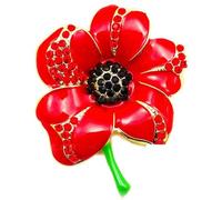 GFM® Poppy Flower Brooch for Remembrance Day (BRCH-PPY-03)