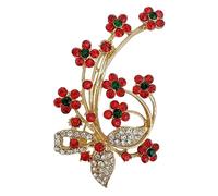 GFM® Poppy Flower Brooch for Remembrance Day (BRCH-PPY-Blossom)