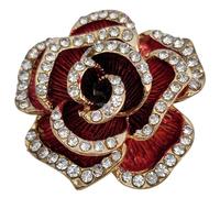 GFM® Rose Brooch - Birthday Valentine's Day Mothers day Christmas (Brch-ROSE-A-GHLL)