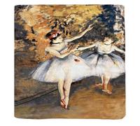 GFM® Small Size Silk Mix Square Painting Based Summer Scarf (Degas-Two Dancers)(FS-SMSQ-8136-A)